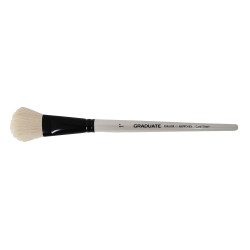 Daler Rowney Graduate White Goat Oval Wash Short Handled Brush Size 1&quot;