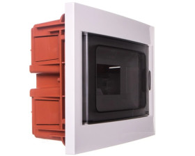 Rozdzielnica modułowa 1x8 podtynkowa drzwi transp. seria 630B IP40 240x194x80 biała EC63008B /opak. 9/