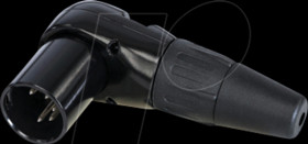 RC5MR-BAG XLR cable plug 5-pin angled, black