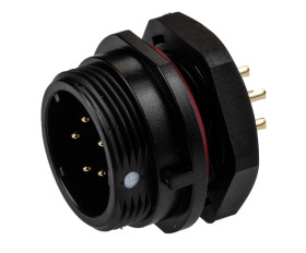 Złącze wielostykowe przemysłowe 5-pinowe Montaż przedni Gniazdo RS PRO