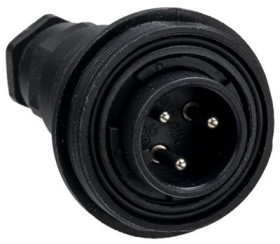 Jack, 3 pole, screw connection, screw locking, straight, PX0732/P