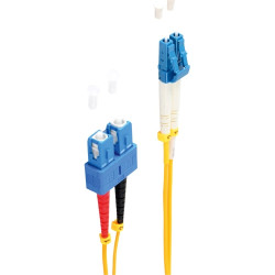FO duplex patch cable, LC to SC, 2 m, OS1/OS2, singlemode 9/125 µm, BS77809