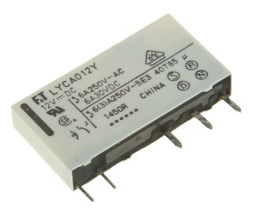 Przekaźnik mocy 12V dc SPDT Fujitsu 170mW, montaż PCB 847Ω Styk płytki drukowanej