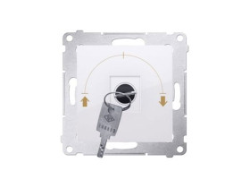 SIMON 54 Wyłącznik żaluzjowy na kluczyk biały chwilowy-przycisk 3 pozycyjny I-0-II DPZK.01/11 KONTAKT SIMON