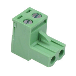 2-Way 5.00mm Right Angle Pluggable Terminal Block 15A 300V