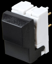 Push button, switching voltage: 24 V, black