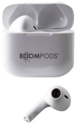Boompods Bassline Compact Słuchawki douszne Bluetooth biały zestaw słuchawkowy, personalizacja dźwięku, regulacja głośno