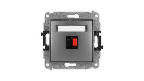 Icon Mechanizm Gniazda Głośnikowego Pojedynczego Grafitowy 11Igg-1