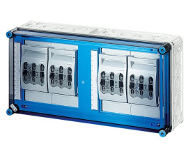 Skrzynka Mi z rozł. bezp. mocy, IP 65, wlk. 4, szyny zb. 630 A, 4xNH 00, 125 A, 3-bieg. +PE+N Mi 6467 2000778