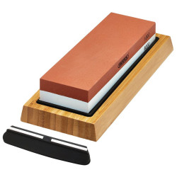 Draper 23949 D/S Whetstone with Non-Slip Base &amp; Angle Guide 1000/6000 Grit