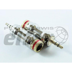 Wtyk 3,5mm stereo złoty chrom 9mm