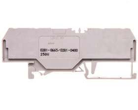 Złączka szynowa diodowa 4-przewodowa 4mm2 szara 281-665/281-400