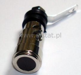 Gniazdo banan montaż. ze sprężynką czarne