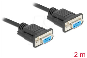 87472 Null modem cable, 9-pin, socket to socket Full handshaking, 2 m