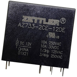 Zettler Electronics AZ733-2CE-6DE PCB Relay 6V DC 12A 2 Change-Overs