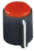 GALKA-65R Gałka potencjometru obrotowego - zaślepka czerwona (na ośkę 6.35 mm)