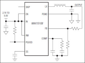 High-Efficiency, 8A, Current-Mode Synchronous Step-Down Switching Regulator