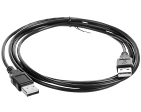 Kabel połączeniowy USB 2.0 Typ USB A/USB A, M/M czarny 1,8m AK-300100-018-S