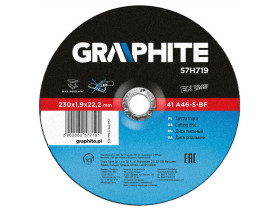 Tarcza tnąca do metalu 230 x 1.9 x 22.2 mm 41 A46-S-BF 57H719 TOPEX