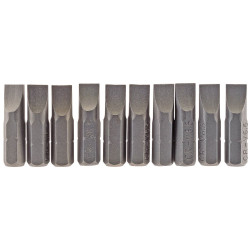 Draper 64034 6.5mm 1/4" Hex Plain Slot Insert Bit 25mm Long x 10