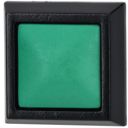R-TECH 524640 Momentary Pushbutton Switch, SPST, 12mm Cutout, IP67, Green