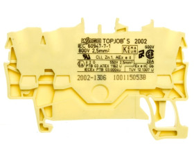 Złączka szynowa 3-przewodowa 2,5mm2 żółta TOPJOBS 2002-1306