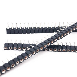 40 Goldpin Header Round Hole Single Straight 2.54mm