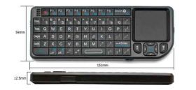 KLAWIATURA BEZPRZEWODOWA WIFI QWERTY TOUCHPAD GW