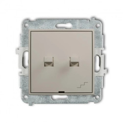 MINI Mechanizm łącznika jednobiegunowego ze schodowym w stylu amerykańskim (osobne zasilanie) taupe 60MWPUS-10.2