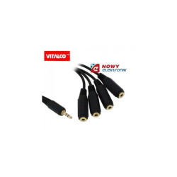 Rozgałęźnik Jack Wt.3,5 - 4xGn. Kabel, stereo VITALCO
