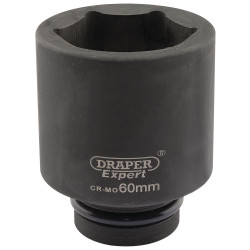 Draper Expert 05157 Expert 60mm 1&quot; Sq. Dr. Hi-Torq&#xAE; 6 Point Deep Impact Socket