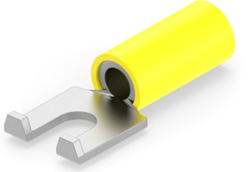 Insulated ring cable lug, 1.04-2.62 mm², AWG 16 to 14, 4.82 mm, yellow, 34805