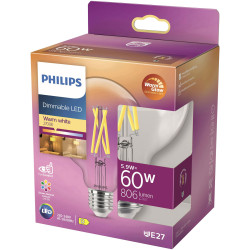 Philips 871951432395700 LED Bulb E27 6W=60W Warm White Long Life