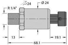 Przetworniki ciśnienia Turck 100003590, 1 szt.
