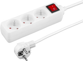 Listwa antyprzepiÄciowa 3 gniazda 3,0m biaĹa