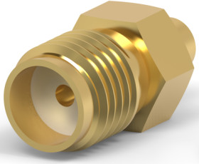 SMA panel socket 50 Ω, RG-405, solder connection, straight, 1050859-1