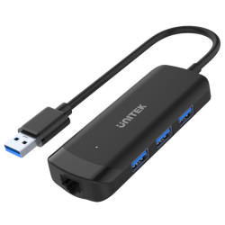HUB USB 3.0 3xUSB-A + LAN RJ45 UNITEK