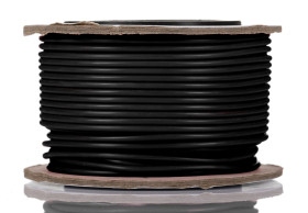 Przewód montażowy 0,5 mm2 Czarny RS PRO Guma silikonowa 20 AWG dł. 25m 16/0,2 mm