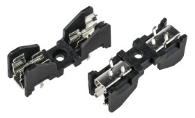 Oprawa bezpiecznikowa do montażu na płycie drukowanej Montaż na płytce drukowanej rozmiar: 5 x 20 mm, 6.3 x 32 mm 10A