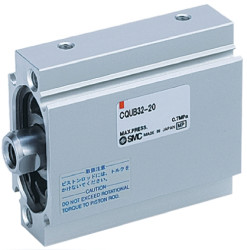 Siłownik kompaktowy skok: 10mm SMC Ø 32mm dwustronnego działania Action 66mm z amortyzacją elastyczną CQUB32-10 M5 x 0,8