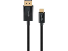 Kabel USB-C do DisplayPort 4K @ 60 Hz, 1 m, czarny Wtyk USB-C Wtyk...