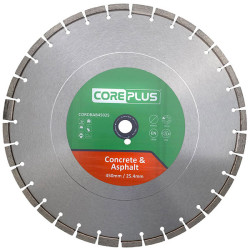 Core Plus CORDBAB45025 Concrete &amp; Asphalt Diamond Blade 450 x 25mm