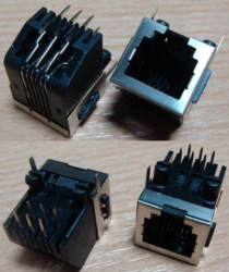 Gniazdo modularne telefoniczne 9659-6616 RJ11 6p4c ekranowane, kątowe do druku