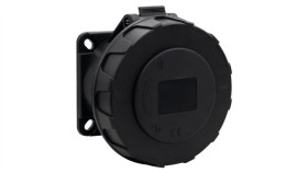 Gniazdo Siłowe Tablicowe Proste 32A 5P 380V-415V /Fe/ Ip67 Czarne