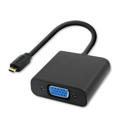 Qoltec Adapter Micro HDMI D męski VGA żeńskie 0.2m