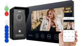 Wideodomofon Eura Vdp-42A3 Gamma+ Czarny Monitor Tuya