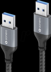 SPC-U050-005 USB 3.0 cable, A plug, textile, 0.5 m