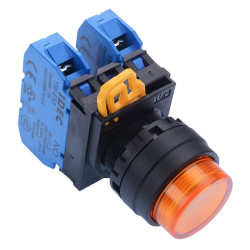 YW1L-M2E20Q0A Amber 22mm Momentary Push Button Switch 2NO IP65 IDEC