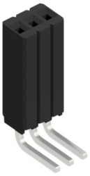 Socket header, 3 pole, pitch 1.27 mm, angled, 10027365