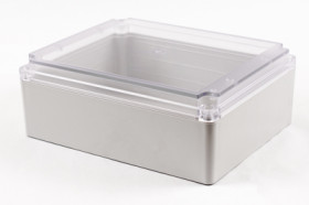 PC enclosure, (L x W x H) 250 x 200 x 95 mm, light gray (RAL 7035), IP65, RP1610C